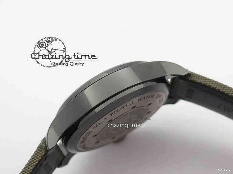 MIROTIME 0313 Big Pilot Real PR 48mm IW501902 Real Ceramic ZF 1:1 Best Edition On Green Nylon Strap A51111 V Durable 7249